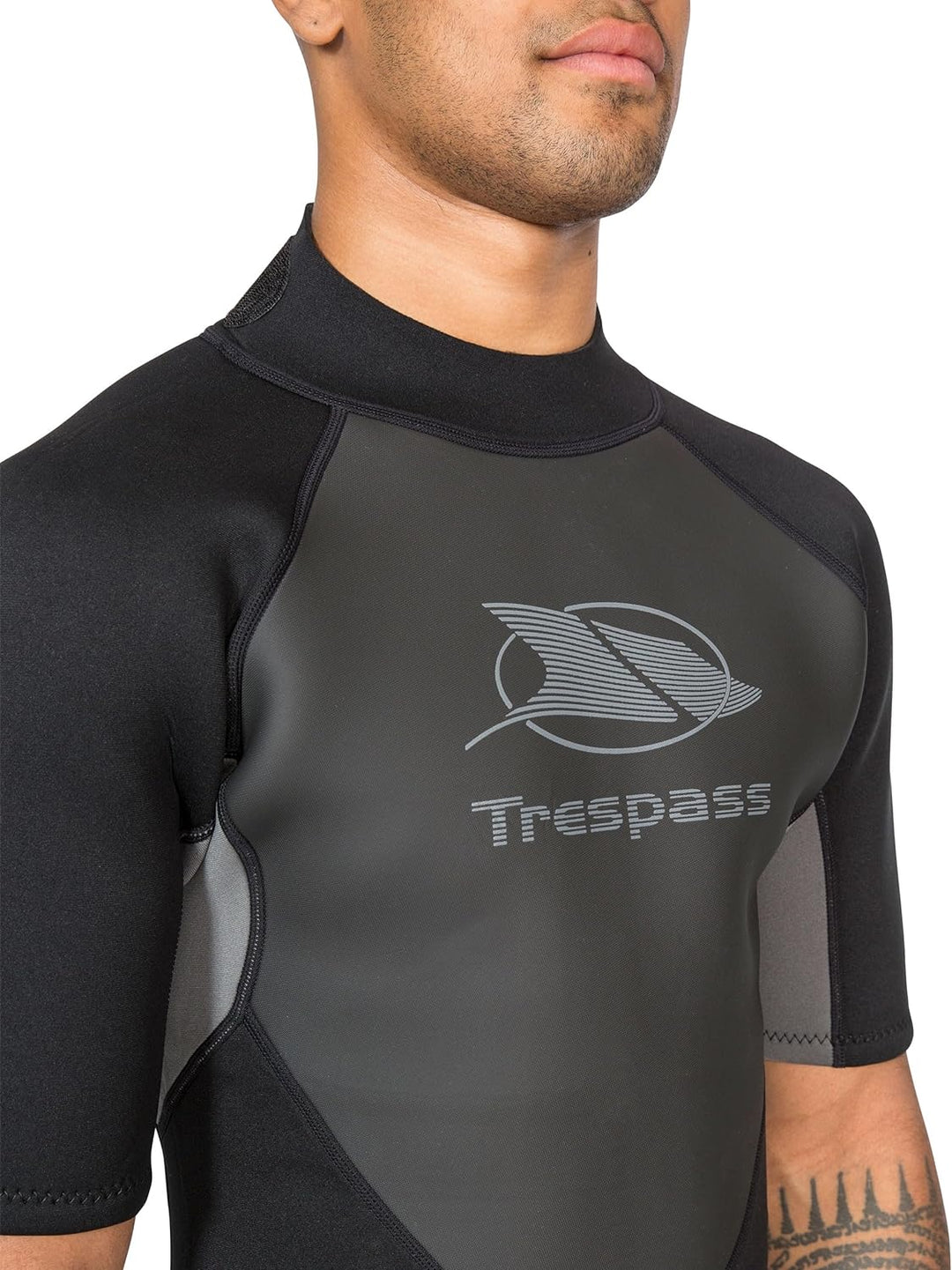 Trespass Men's Scuba Short Neoprene Wetsuit with Zip S Schwarz, S Schwarz