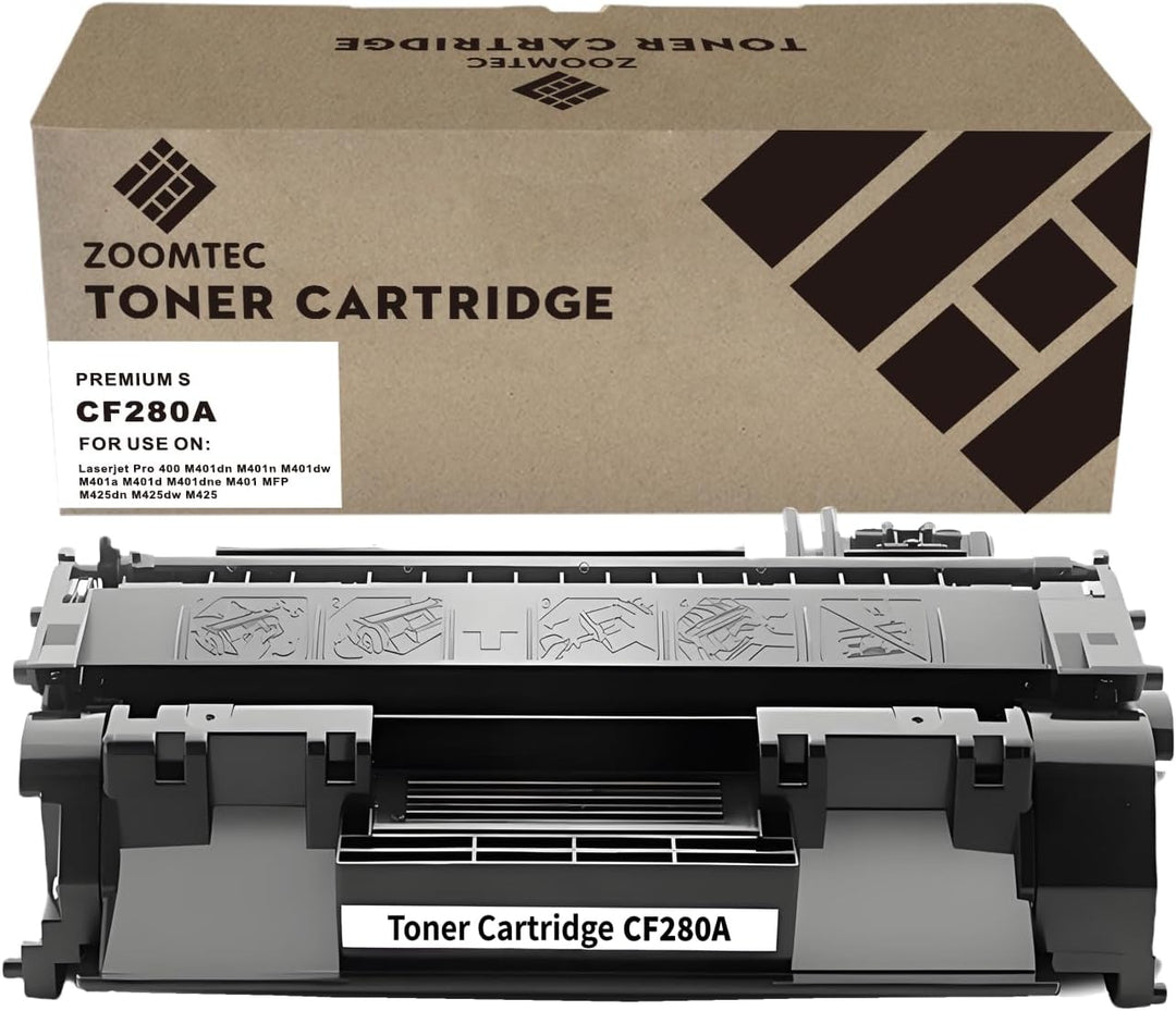 ZOOMTEC-kompatibel für HP CF280A 80A Tonerkartusche für HP Laserjet Pro 400 M401dn / 425dw / 425dn /