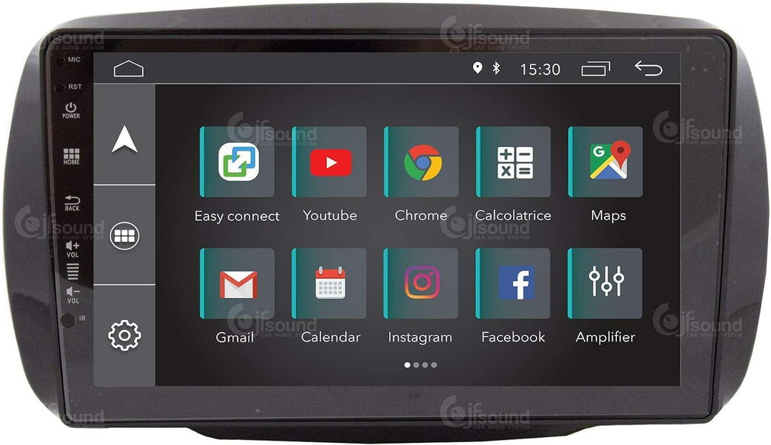 Costum fit Autoradio für Smart 453 Android GPS Bluetooth WiFi Dab USB Full HD Touchscreen Display 9"