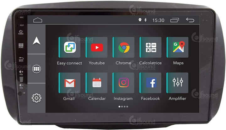 Costum fit Autoradio für Smart 453 Android GPS Bluetooth WiFi Dab USB Full HD Touchscreen Display 9"