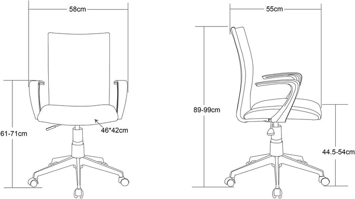 SixBros. Bürostuhl Grau - W-157A/8176, Grau