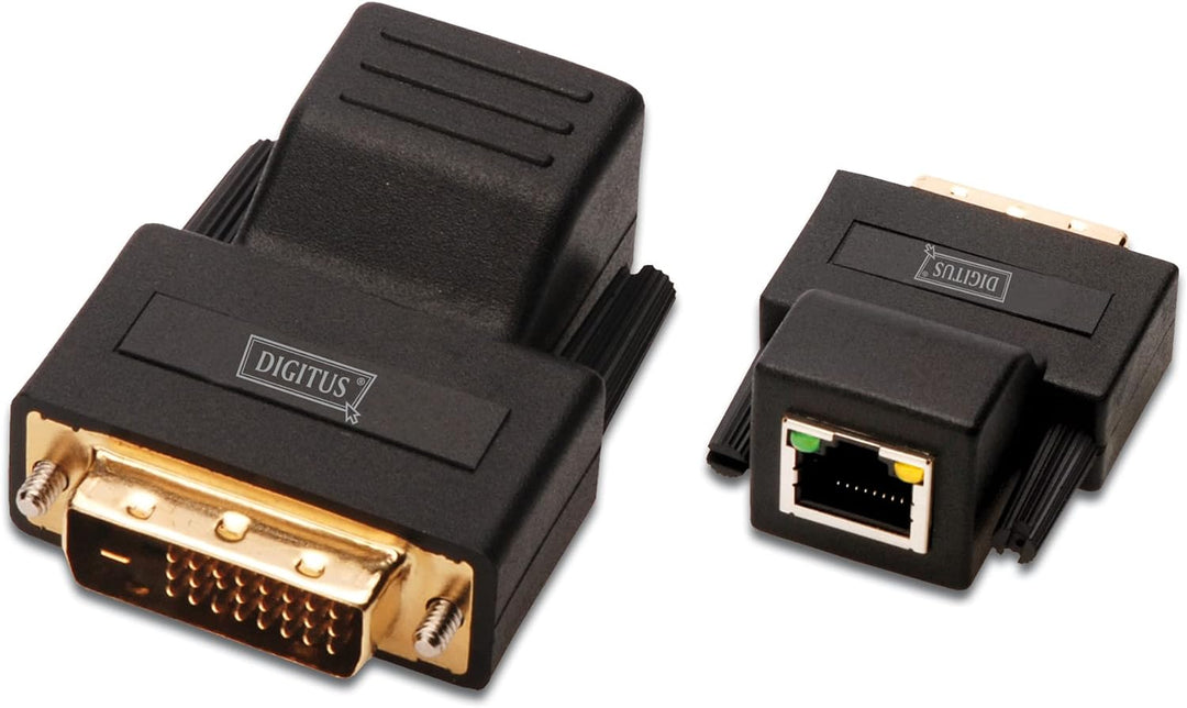 DIGITUS DVI Extender - Set (Sender/Empfänger) - bis zu 70 m Reichweite - UTP Patchkabel (Cat 5e/6) -