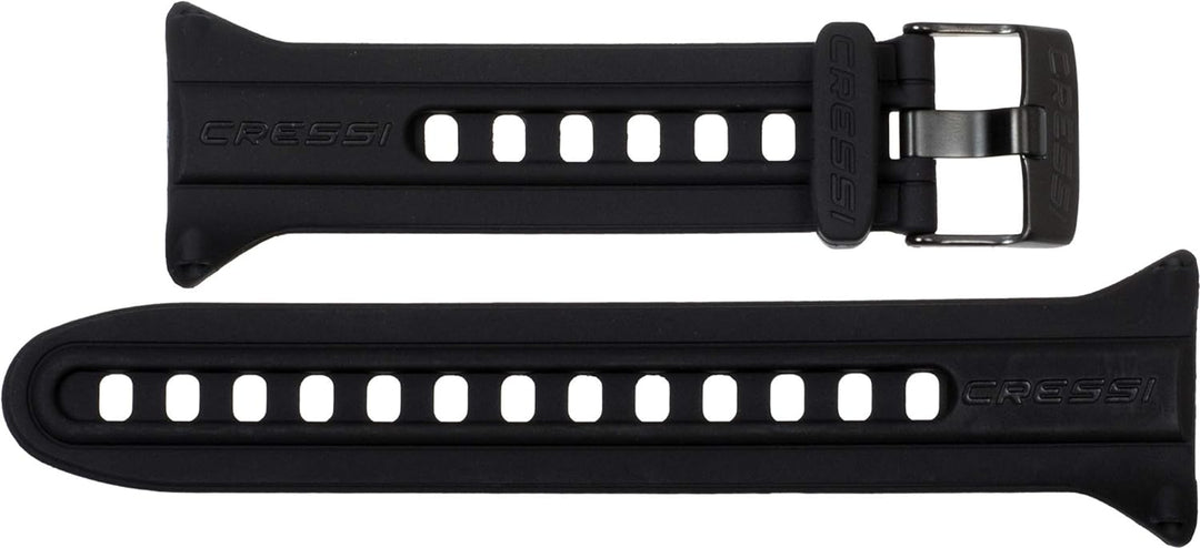 Cressi Unisex-Adult Cartesio Watchband Armband für Computeruhr, Schwarz/Schwarz, ONE Size