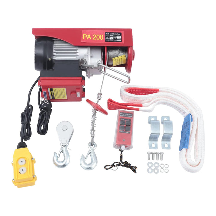 BJTDLLX Elektrische Seilwinde 440 Lbs Seilzug Motorwinde Flaschenzug 100kg bis 200kg Elektrische Sei