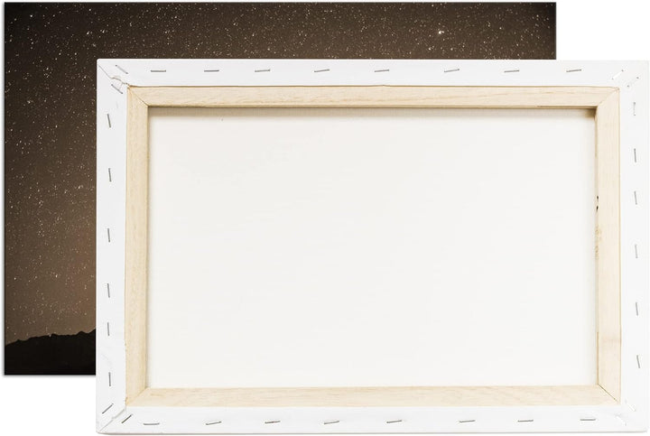 deyoli über den Bergspitzen Effekt: Sepia, Format: 80x60 als Leinwandbild, Motiv fertig gerahmt auf