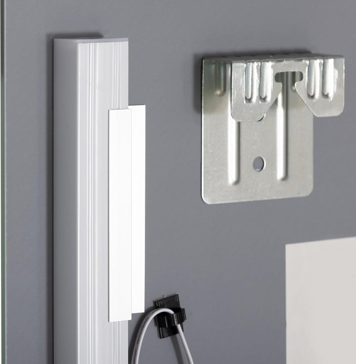 HOMCOM Badspiegelmit Ablage LED Lichtspiegel Badezimmerspiegel Wandspiegel 15W (Modell4) Wasserdicht