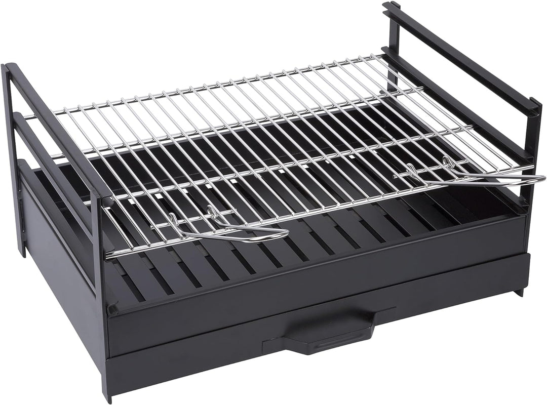 Sauvic 02728-Grill Schublade mit Grillrost aus Edelstahl 60 x 40 cm., Schwarz, 60.00x40.00x29.00 cm