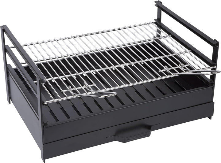 Sauvic 02728-Grill Schublade mit Grillrost aus Edelstahl 60 x 40 cm., Schwarz, 60.00x40.00x29.00 cm