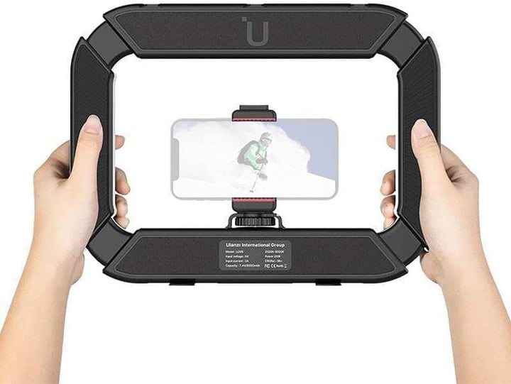 Ulanzi U200 Ringlamp Video Rig - with Phone Holder and Built-in Power Bank