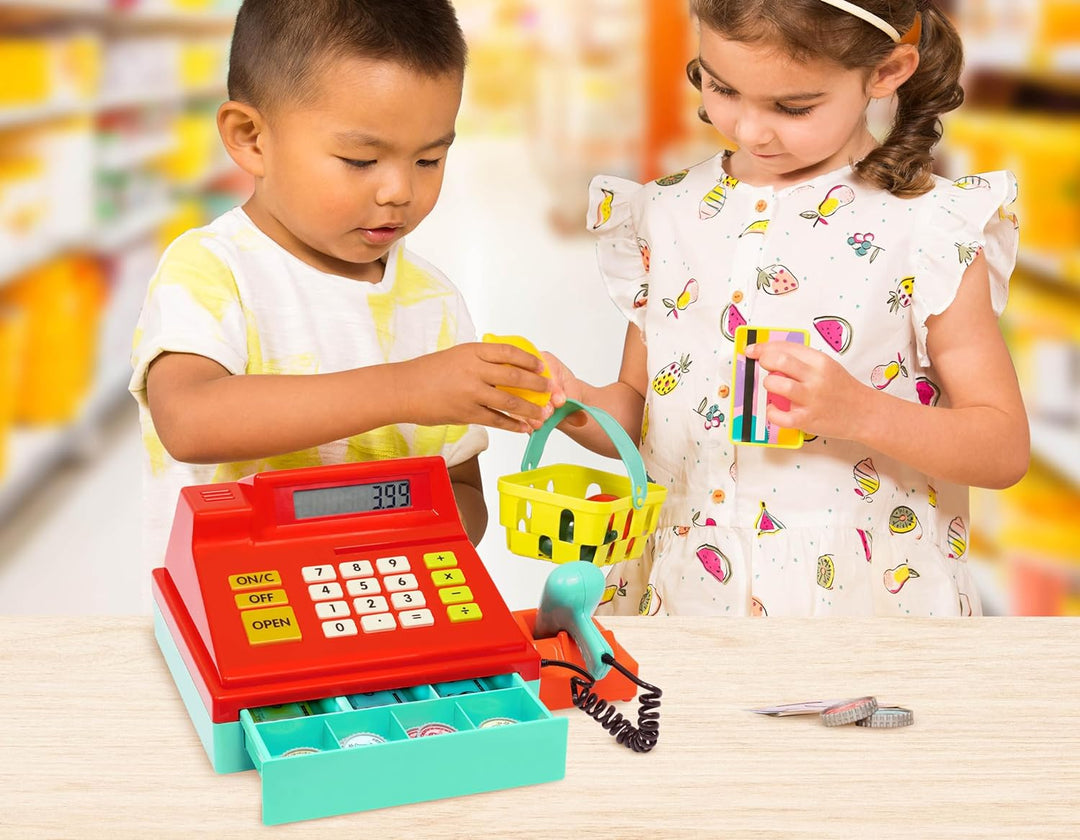 Battat Spielkasse Kinder mit Scanner und Sound, Kasse Spielzeug, Spielzeugkasse, elektronische Super