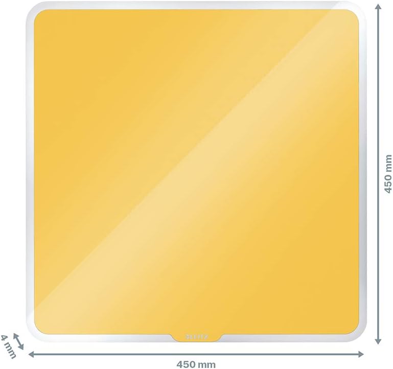 Leitz magnetisches Whiteboard aus Glas, 450 x 450, Warmes Gelb, Cosy-Serie, 70430019 450 x 450mm War