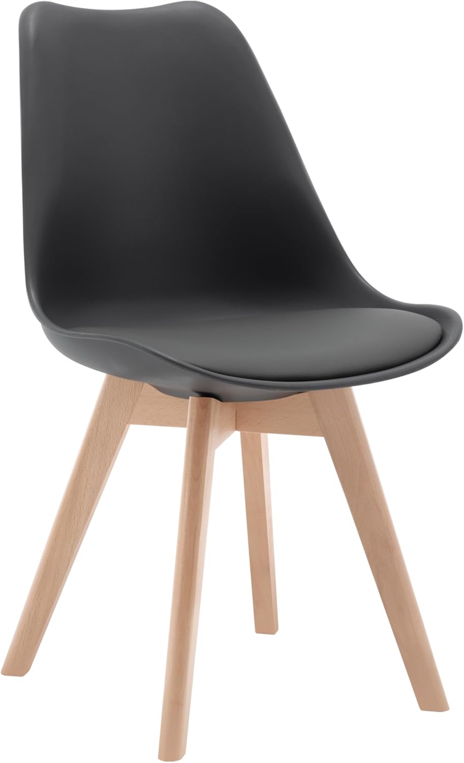 WOLTU Esszimmerstuhl mit Massivholz Beine, Skandinavische Küchenstühle, Wohnzimmerstuhl, Retro Desig