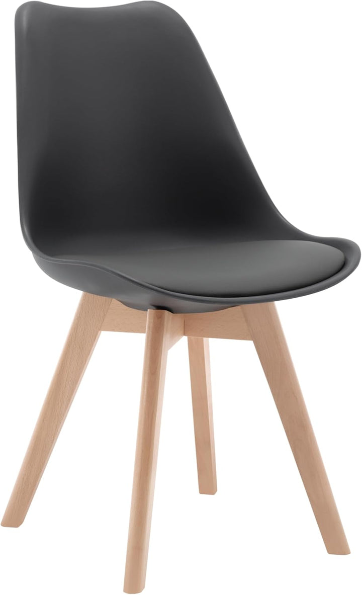 WOLTU Esszimmerstuhl mit Massivholz Beine, Skandinavische Küchenstühle, Wohnzimmerstuhl, Retro Desig