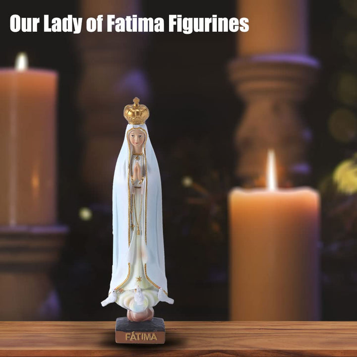 QIANLING 20,3 cm H Our Lady of Fatima Figuren, religiöse Geschenke, Our Lady of Fatima, Statue, kath