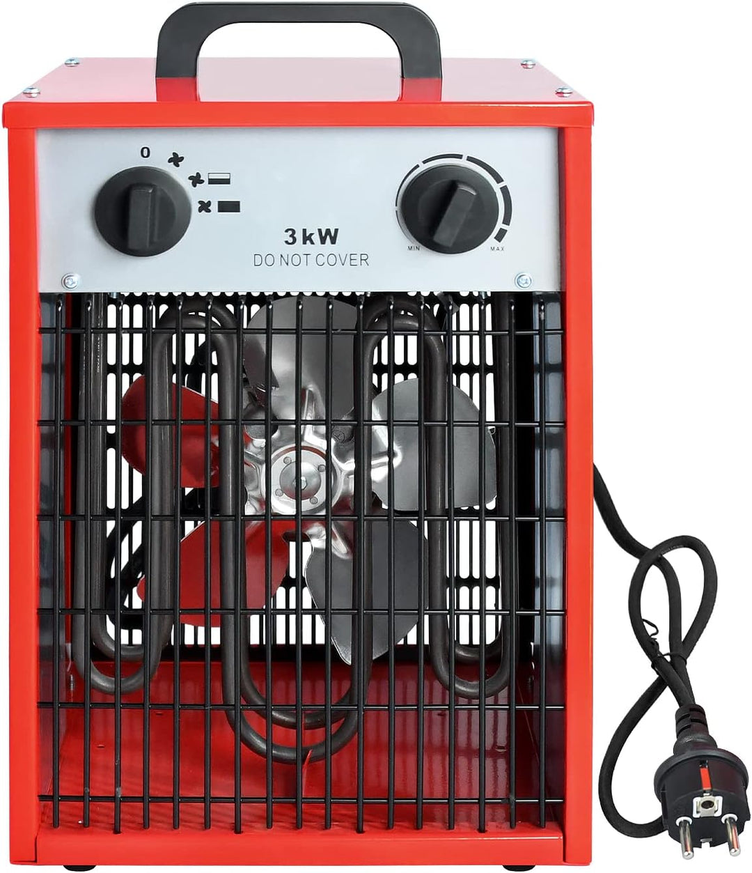 UISEBRT Heizlüfter Elektroheizung 3KW 220V - Bauheizer Elektroheizer Heizstrahler Heizgeraet Heizgeb