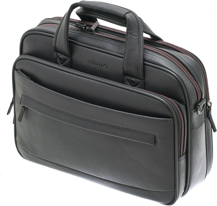 Business Schulter Arbeits Aktentasche mit Laptop-Fach 41cm lang Schwarz Bowatex