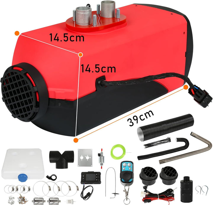 Randaco Standheizung Diesel, 5KW 12V Diesel Lufterhitzer, Luft Dieselheizung mit Fernbedienung & Ölp
