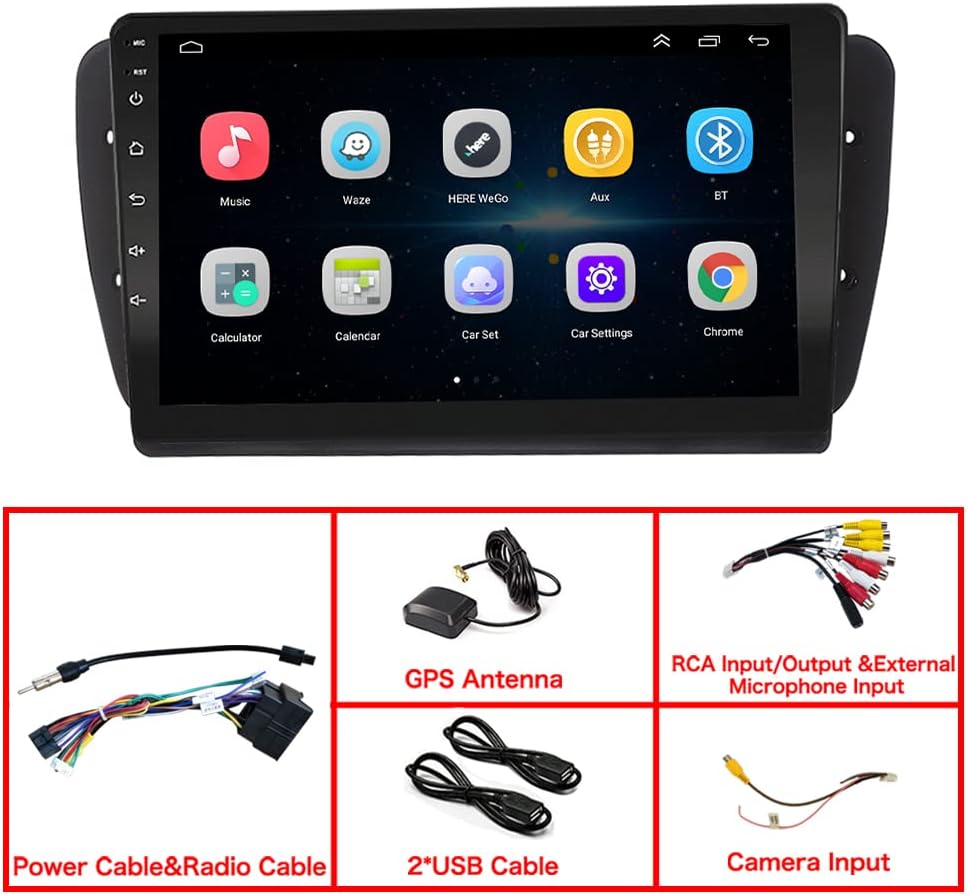 LEXXSON Carplay Radio Android Auto für Seat Ibiza 6J 2009–2013 | 9 Zoll kapazitiver Touchscreen GPS