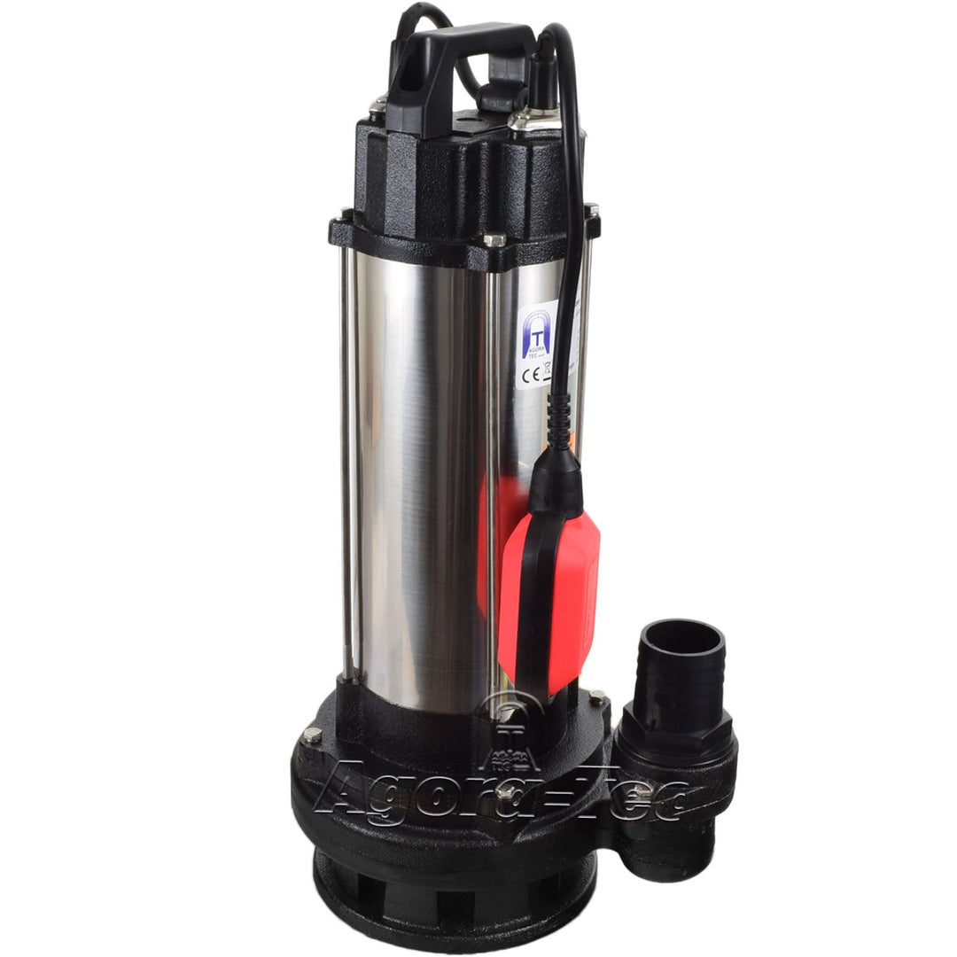Agora-Tec® Baupumpe AT-1500W Tauchpumpe für Schmutzwasser, Abwasser, für Fäkalien und organische Fes
