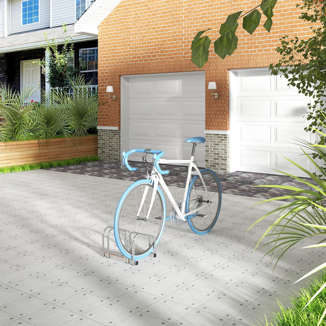 WOLTU Fahrradständer 2 Fahrräder Ständer Mehrfachständer Mehrfach-Fahrradständer für 2 Fahrräder FZ1