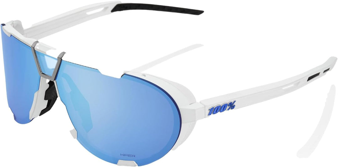 100% GAFAS Unisex Westcraft-Soft Tact White-Hiper Blue Hakan-Polished Black-Purple Multilayer Mirror