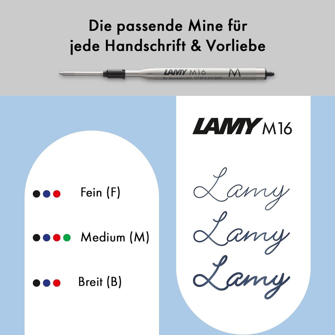 LAMY studio Premium Kugelschreiber 267 aus Edelstahl in mattem Lack-Finish, propellerförmige Clip-Dr