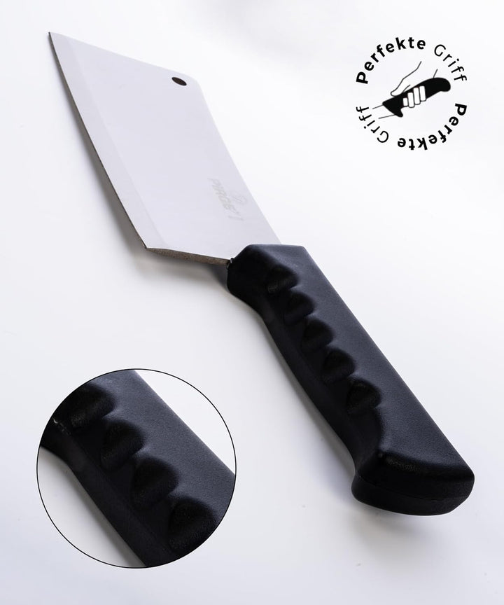 Pirge Butcher's Hackbeile 19 cm Schwarz Langen Griff Fleischbeile - Exzellenter Schärfe Metzgerbeil