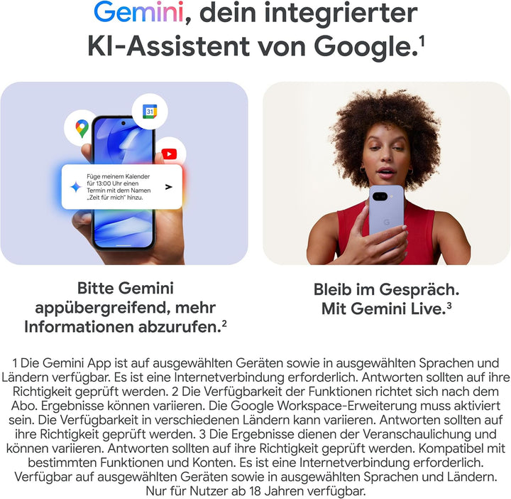 Google Pixel 9a: Android-Smartphone ohne SIM-Lock, mit KI-Kamera, 24 Stunden Akkulaufzeit und leistu