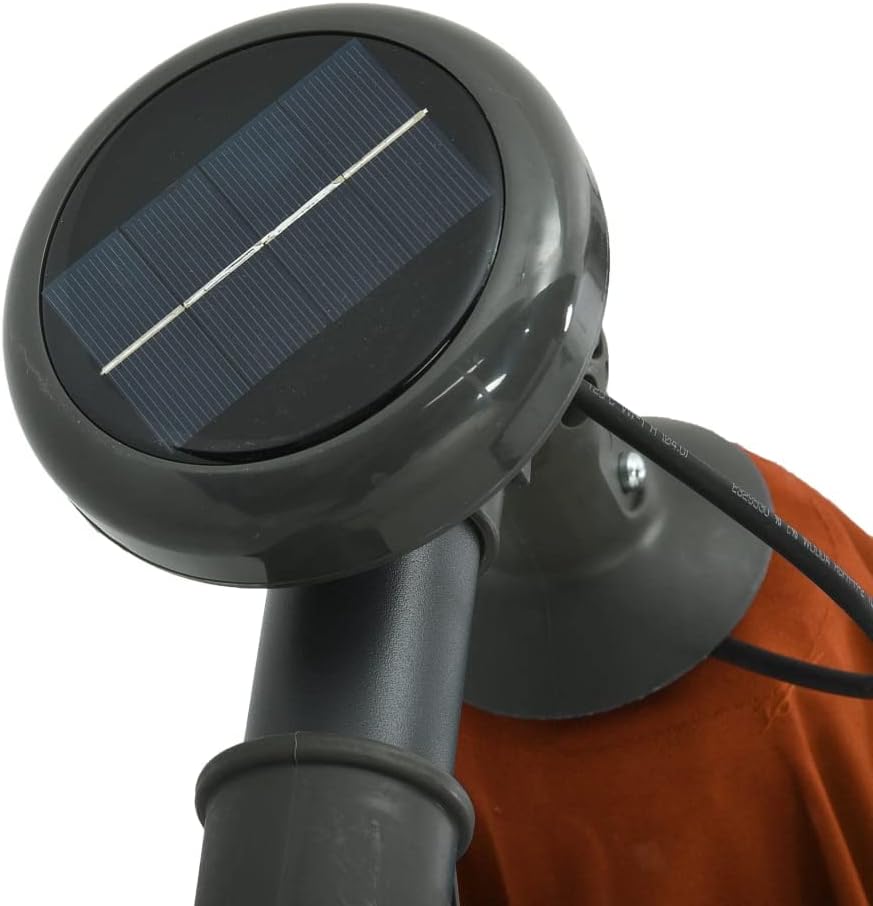 vidaXL Ampelschirm mit LED-Leuchten Stahlmast Sonnenschirm Gartenschirm Strandschirm Marktschirm Bal