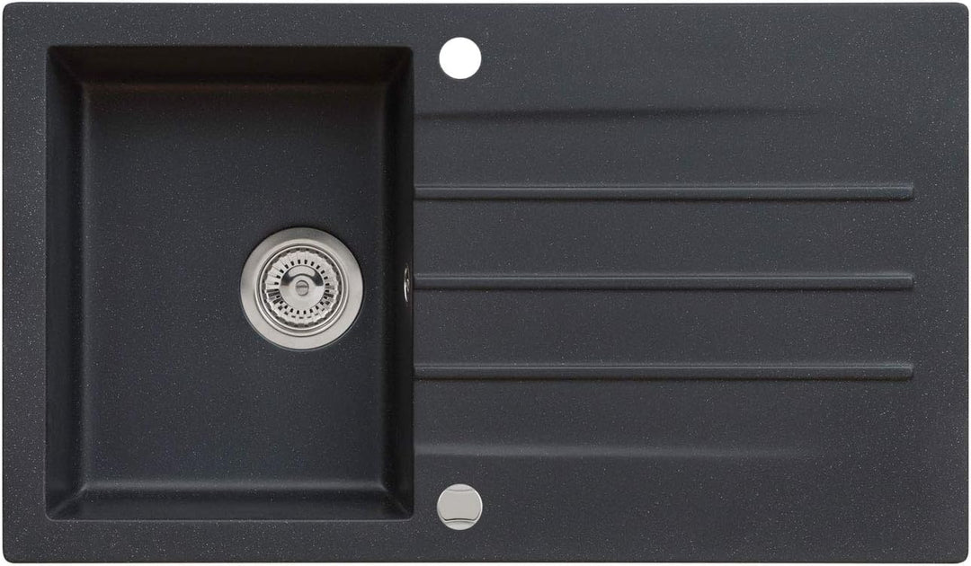 AXIS KITCHEN Mojito 100 Küchenspüle Material Axigranit 45er Unterschrank Spülbecken Siphon, Exzenter