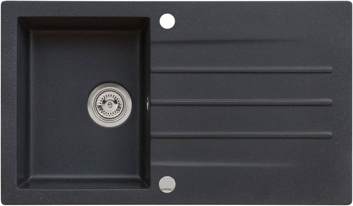 AXIS KITCHEN Mojito 100 Küchenspüle Material Axigranit 45er Unterschrank Spülbecken Siphon, Exzenter