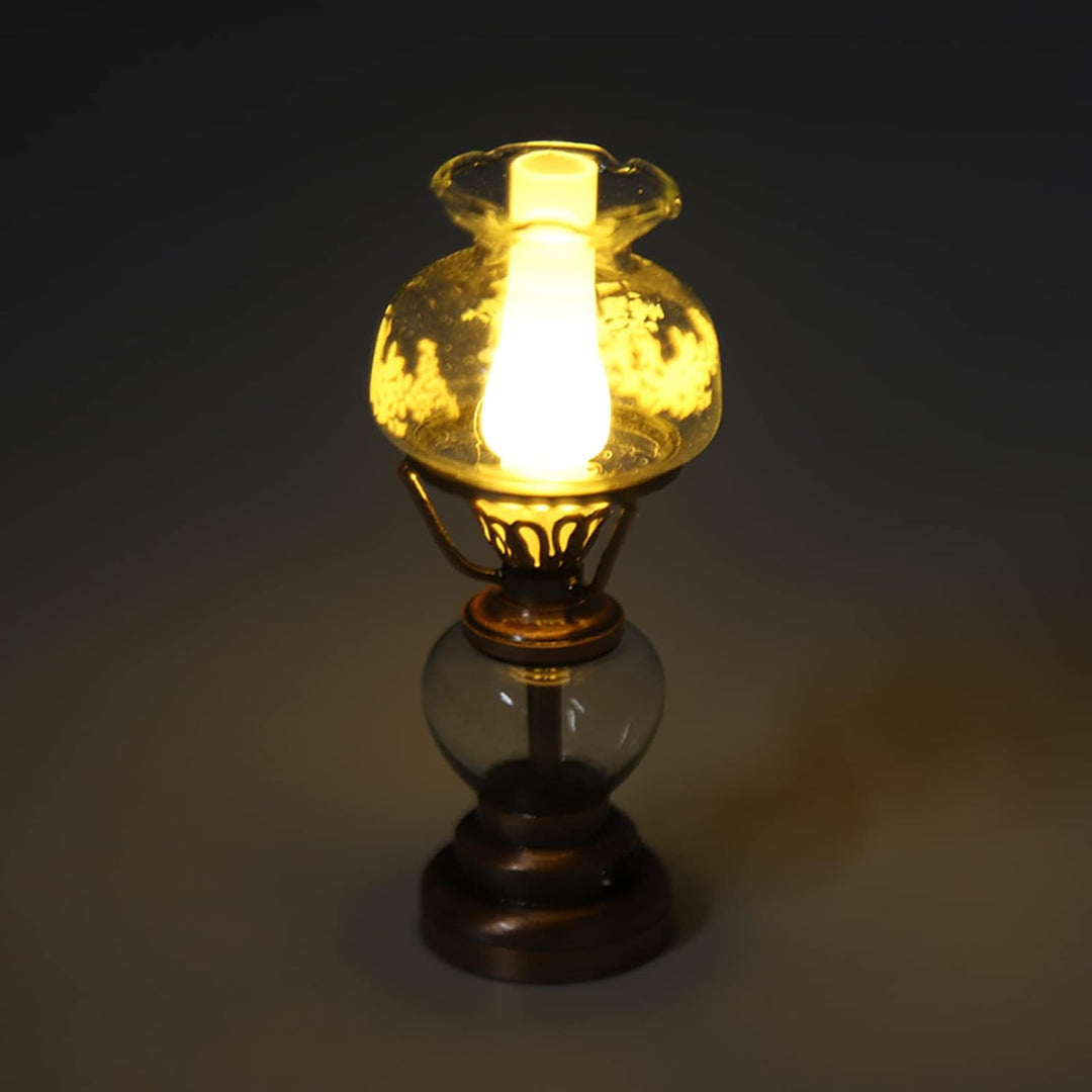 Gugxiom Puppenhaus-Miniaturlampe Im Massstab 1:12, Puppenhaus-Lichter aus Glas mit 120-mAh-Akku, Vin