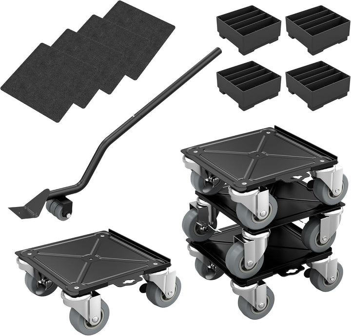 UISEBRT Möbel Transportrollen Set 4 Stück Transportrollen Schwerlast Möbeltransportrollen mit PP-Räd