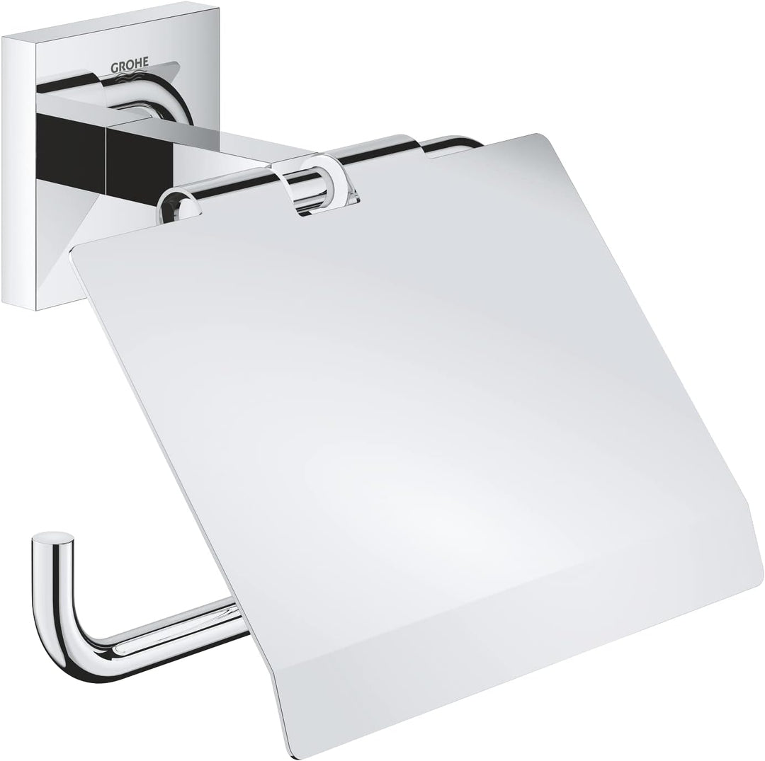 GROHE Start Cube - Papierhalter (mit Deckel, verdeckte Befestigung, Material: Metall), Chrom, 411020