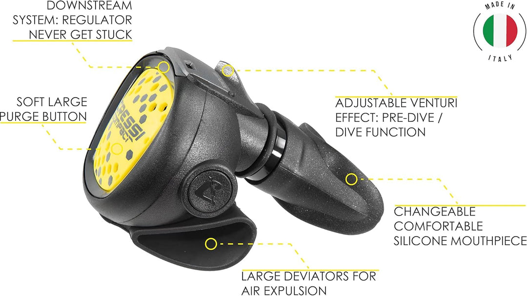 Cressi Octopusse AC2 Compact + Octopus Xs Single INT, Single INT