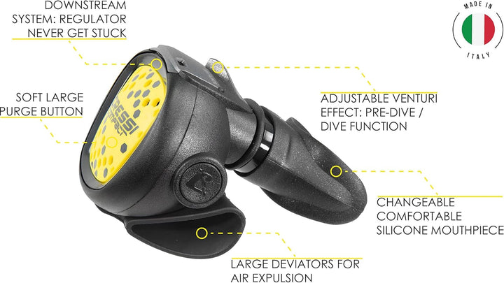 Cressi Octopusse AC2 Compact + Octopus Xs Single INT, Single INT