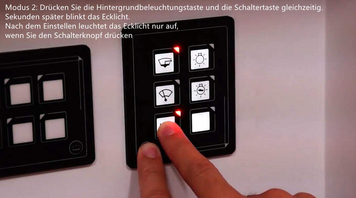 6P KFZ Schalter Panel 12V 24V Hintergrundbeleuchtung Schaltpanel für Boot Wohnmobil Wohnwagen LKW Wa