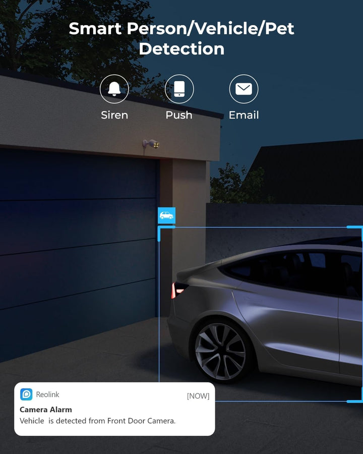 Reolink 4MP 2K PoE Überwachungskamera Aussen mit Echte Vollfarbnachtsicht, Smarte PoE IP Kamera Outd