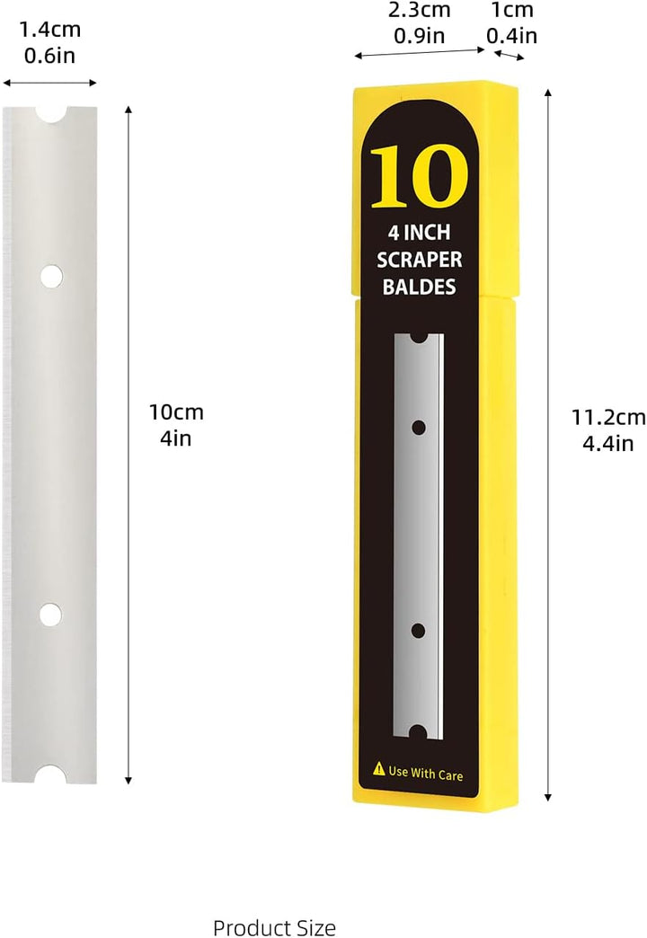EHDIS 50 Stück Ersatzklinge für Schaber 100mm, Klinge für Fenster, Tapetenschaber Klingen, Kohlensto