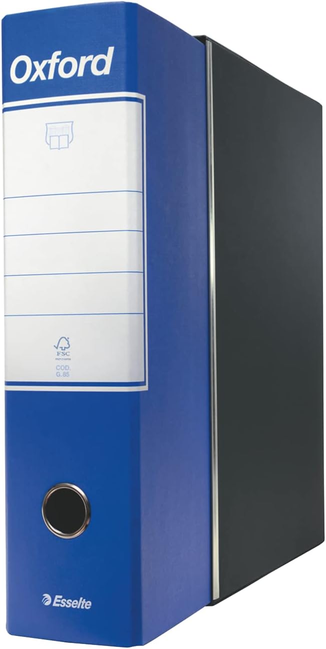 Esselte Gruppe von 6 Ordner OXFORD mit Hebelmechanik und mit Handy Gruppo da 4 blau, Gruppo da 4 bla