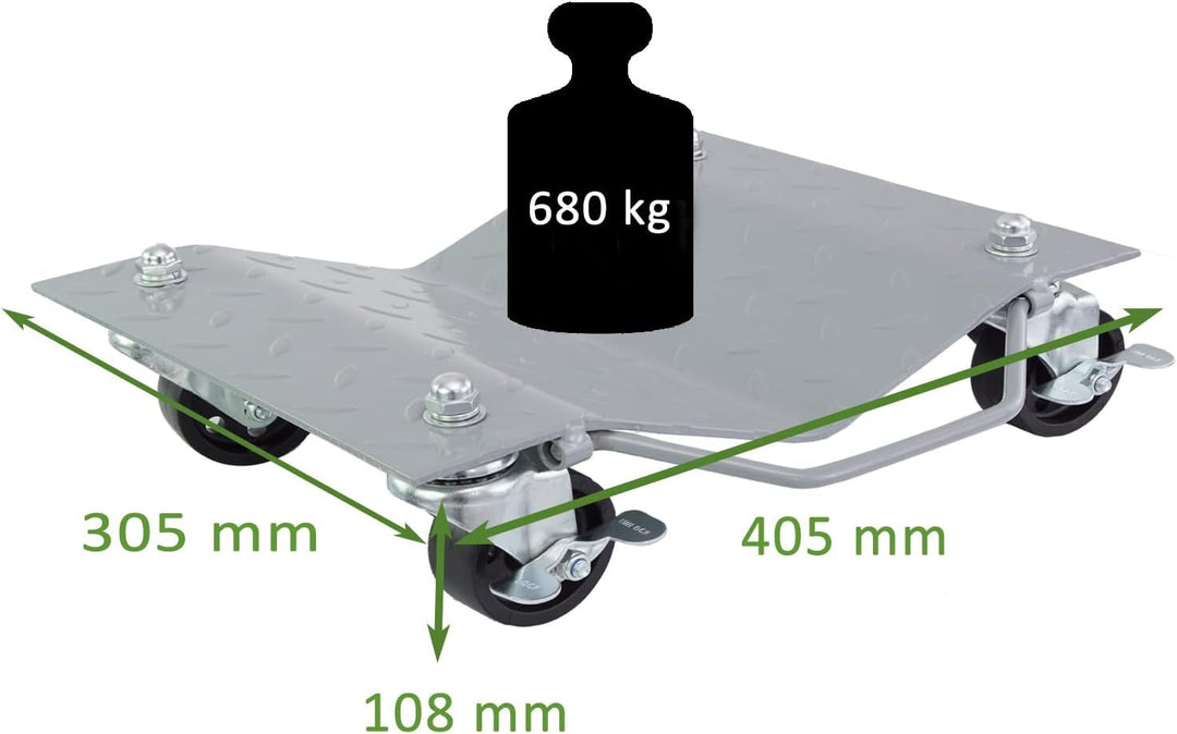 Trutzholm Rangierhilfe Rangierroller Wagenheber für PKW 4 Stück