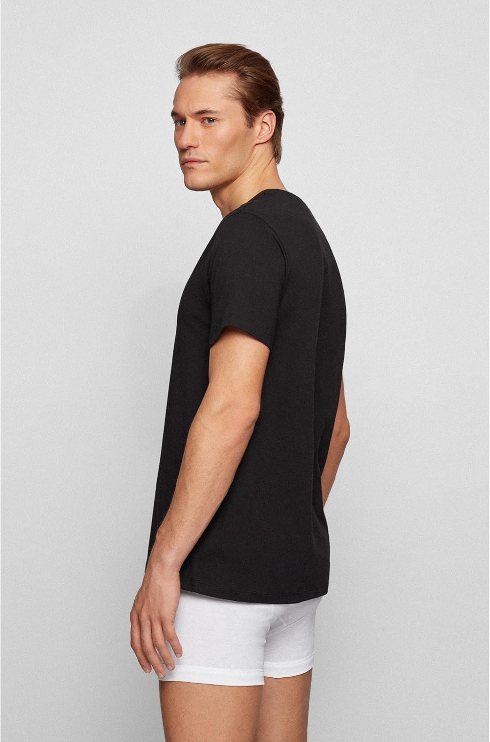 BOSS Herren Business Kurzarm Shirt T-Shirt 2P CO 2er Pack, S Black1