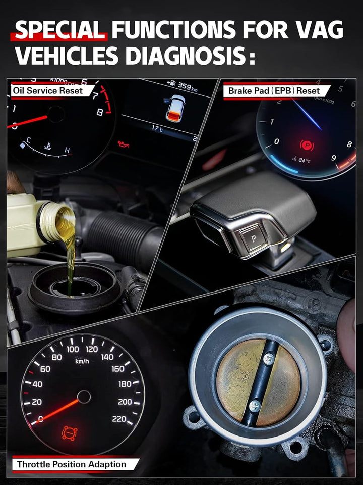 ANCEL VD500Pro OBD2 DiagnosegerĂ€t Auto, Kabelgebunden, Fehlercode AuslesegerĂ€t fĂŒr VW/Audi/Skoda/Sea