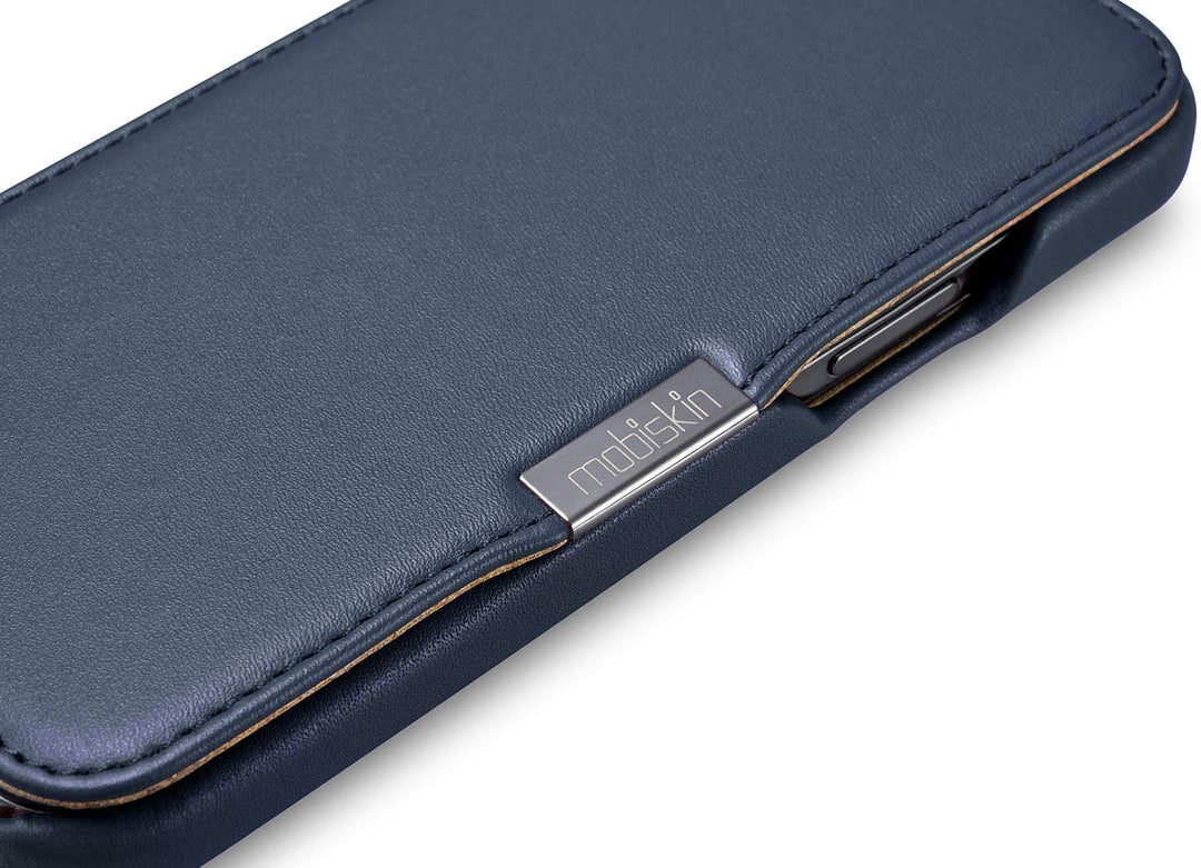 Mobiskin Hülle kompatibel mit Apple iPhone 12 Mini (5,4 Zoll), Handyhülle mit echtem Leder, Case, Sc