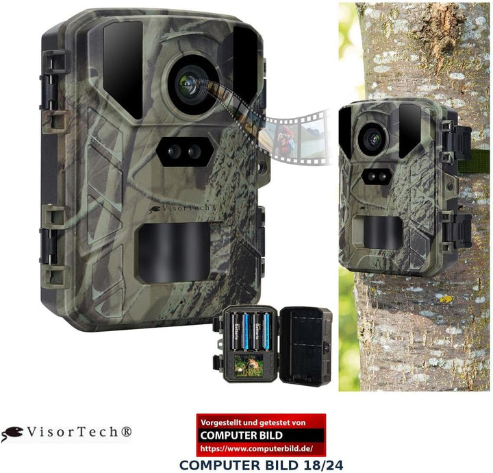 VisorTech Wildkameras: Wildkamera mit 50 MP, interpolierter 4K-Auflösung und No-Glow-IRs (Überwachun