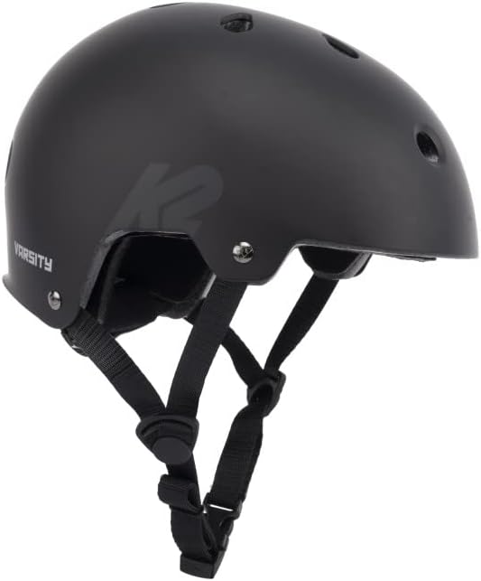 K2 Skates VARSITY Helm, Inline Skate Helm, Fahrradhelm, Skateboard Helm S (48 - 54 cm) Single Schwar