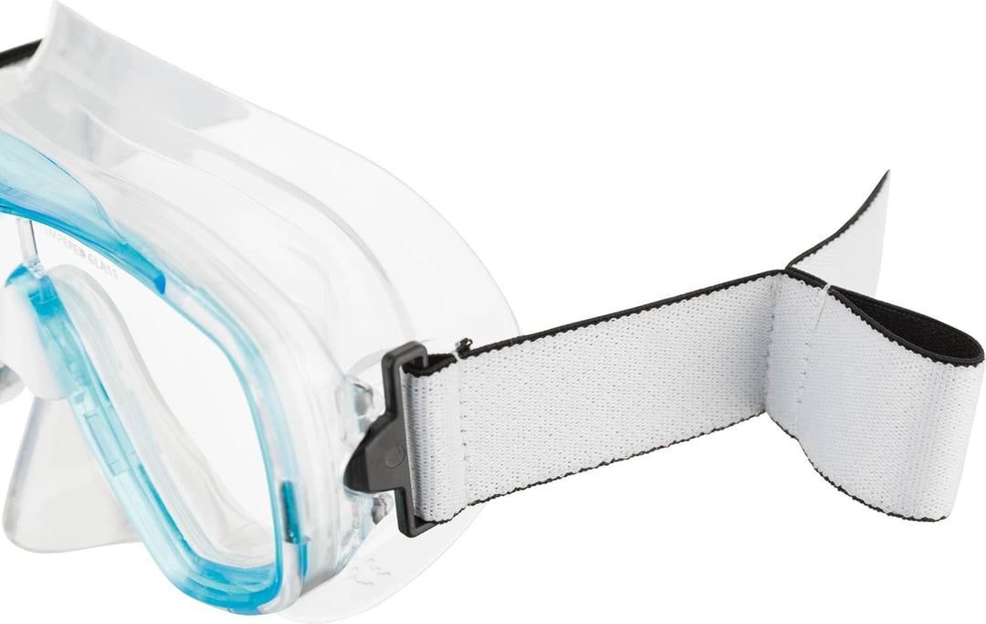 Cressi Estrella Jr - Maske zum Tauchen und Schnorcheln Transparent/Aquamarin Maske, Transparent/Aqua