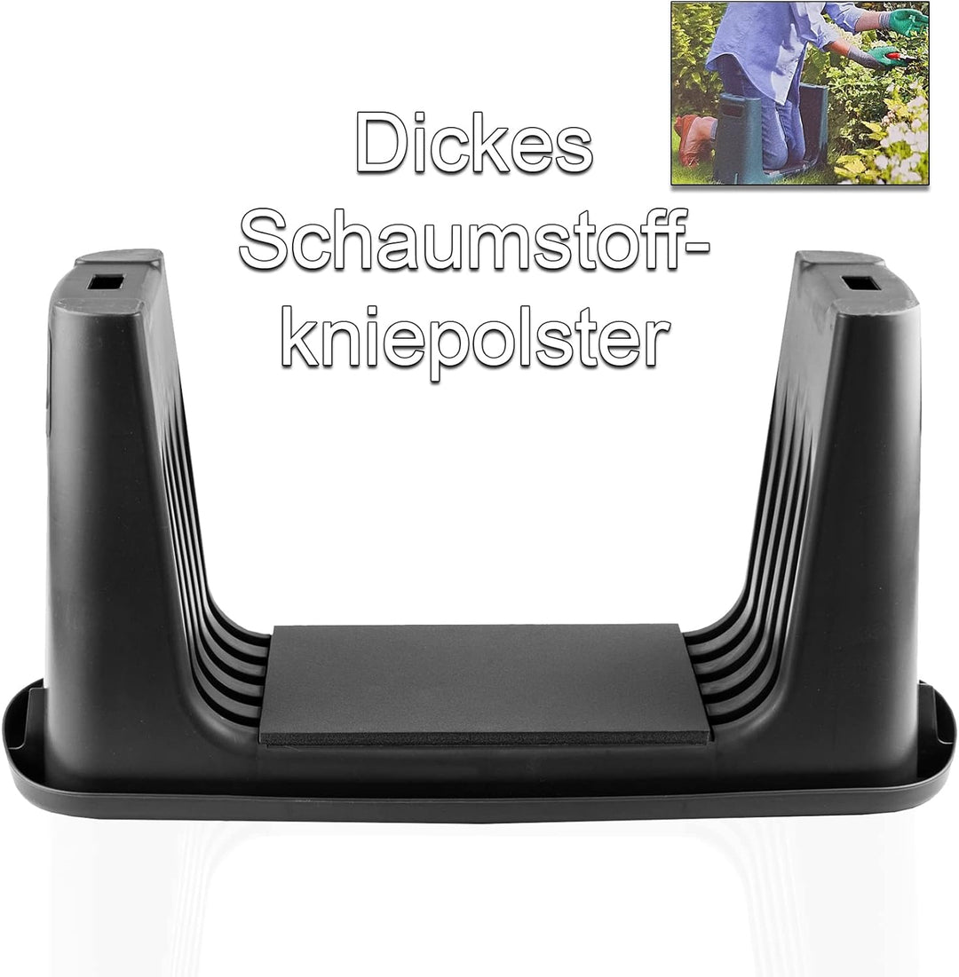 BigDean Kniebank Gartenbank mit Polsterung - Pflanzhilfe für Ihren Garten - Mit Werkzeugfach - für k