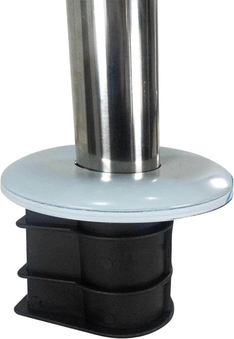 well2wellness® Edelstahl Einstiegsleiter Pool Tiefbeckenleiter Wide aus V2A mit ABS Kunststoffstufen