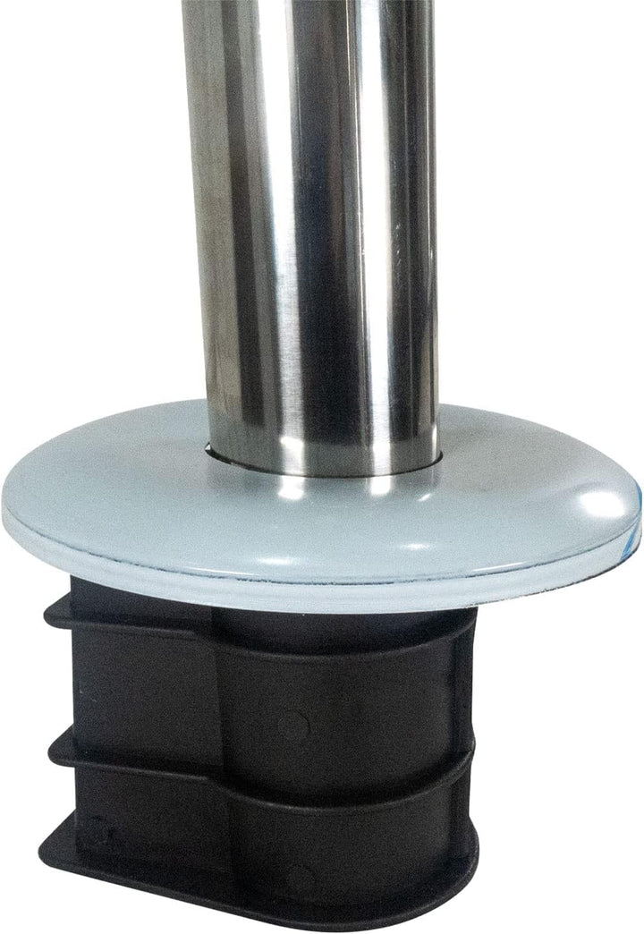 well2wellness® Edelstahl Einstiegsleiter Pool Tiefbeckenleiter Wide aus V2A mit ABS Kunststoffstufen